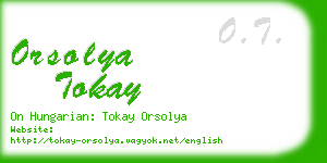 orsolya tokay business card